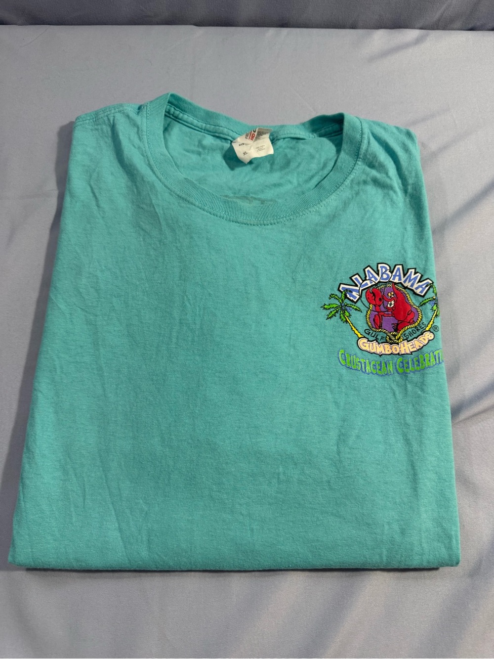 Fruit of the Loom Turquoise Short Sleeve Tee with Alabama Graphic